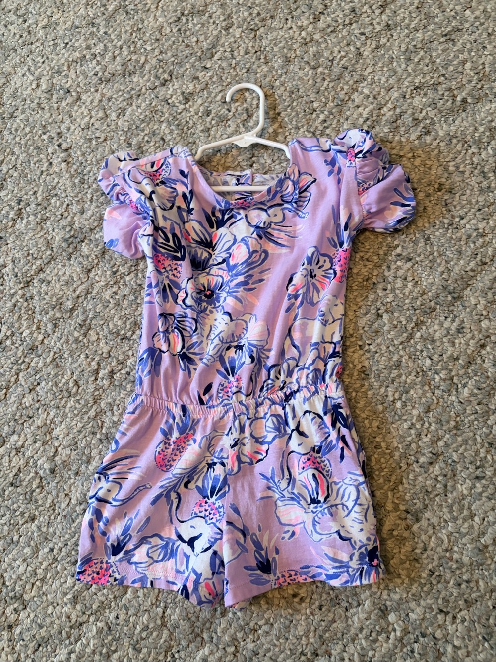 Girls' Lavender Floral Romper nwot